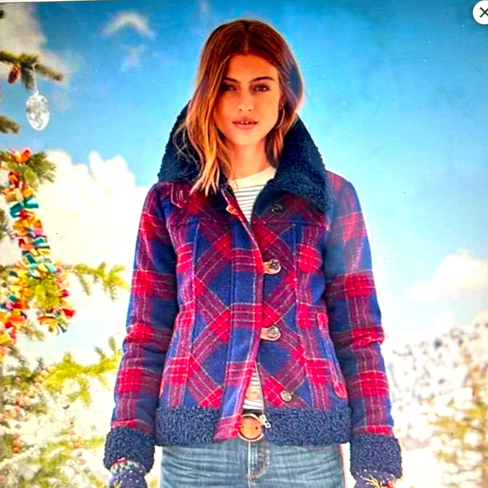 Cozy Sundance “Greta” Wool Blend Faux Fur Coat